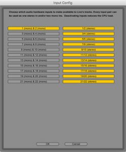 Input config
