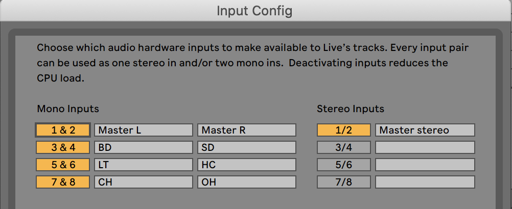 Routing audio in Ableton from TR-6S