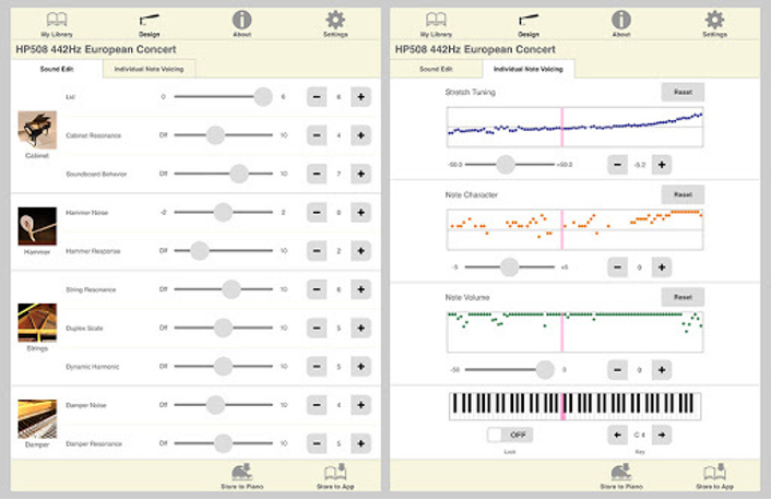 Piano Designer using bluetooth technology